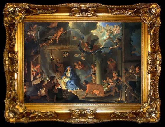 framed  Charles le Brun Adoration by the Shepherds, ta009-2